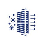 Solar panel energy conversion diagram icon